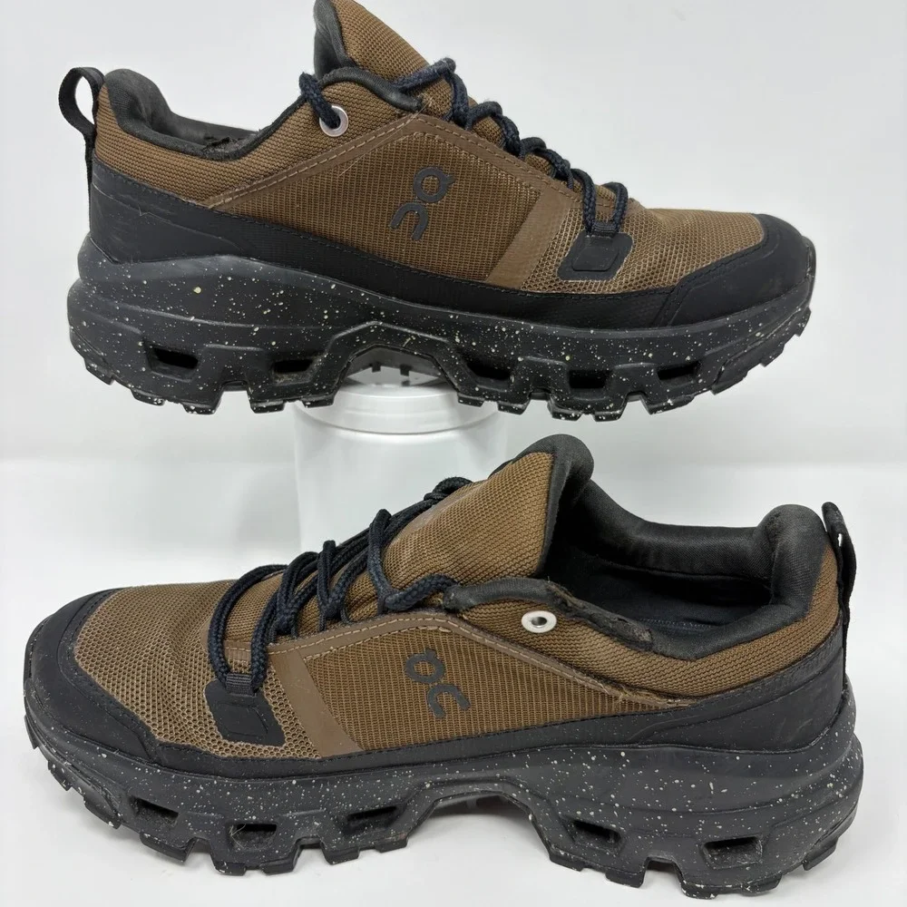 On Cloudrock Low Waterproof Women's Size 7 Brown Trail Running Shoes 3WF30454228 - Picture 3 of 11
